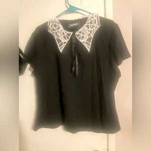 Killstar collar crop shirt